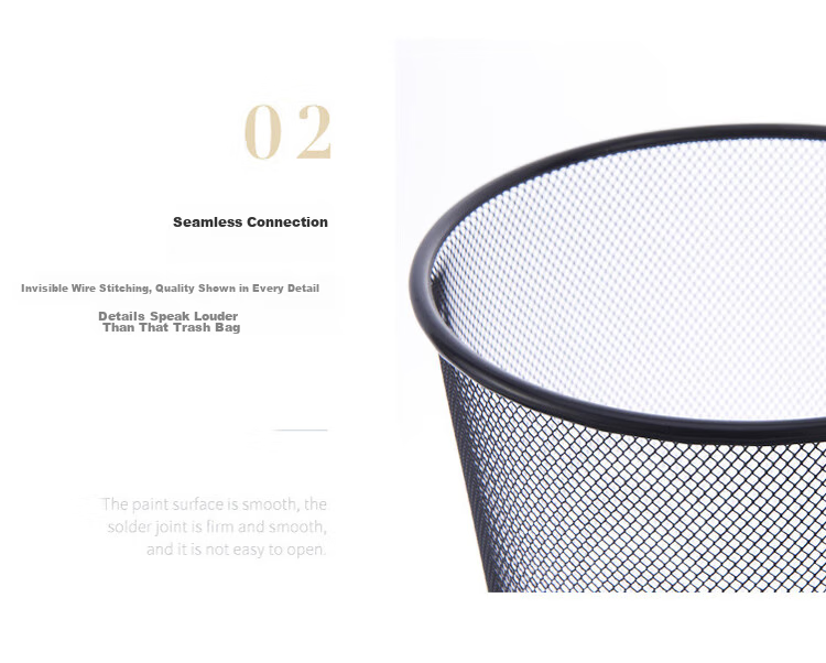 Haisidike Commercial Trash Can, Random Color (1 Piece), Simple And Stylish Paper Basket, Hollow Garbage Bin, Kitchen Bathroom Plastic Trash Can, HKL-6 8