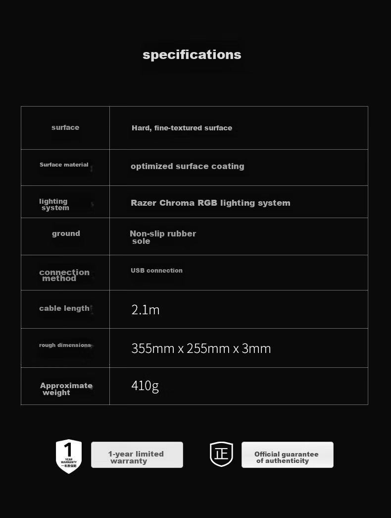 Razer Flame Dragon Hard Fine Texture Mouse Pad, RGB Color-Changing Illuminated Hard USB Gaming Mouse Pad, Flame Dragon V2 8