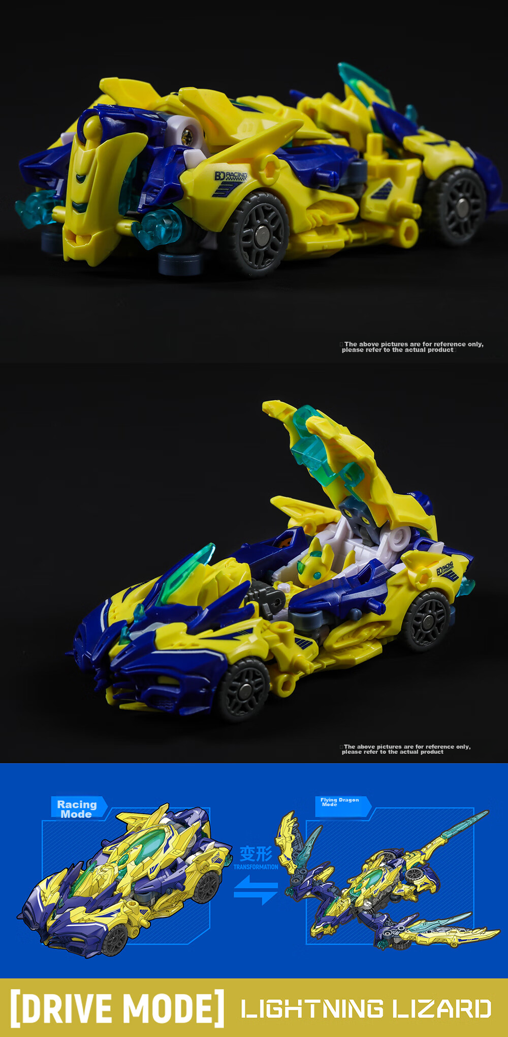 52TOYS Wuniangshou Series Lightning Lizard Transforming Toy, Trendy National Creation Mecha, Suitable for Ages 14+, Great Gift for National Day Holiday 4