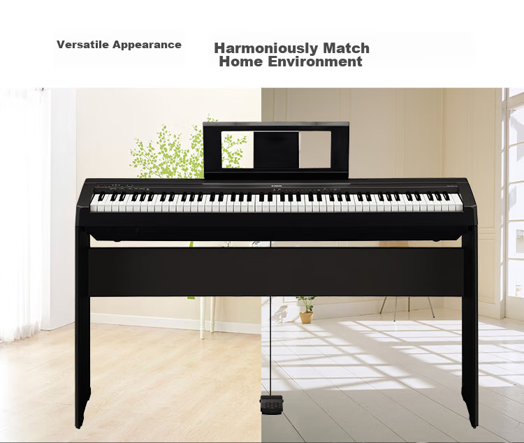 YAMAHA P45 Matching Black Wooden Stand, Universal Stand for Digital Piano 3