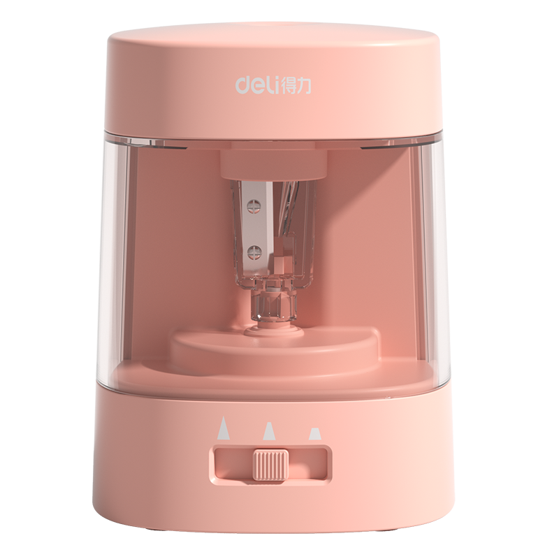Deli Labor-Saving Electric Pencil Sharpener, Push-Button Semi-Automatic Electric Pencil Sharpener, Pencil Sharpener, Pencil Sharpener, Student Stationery, Exam, Children's Birthday Gift, Graduation Present for Boys And Girls