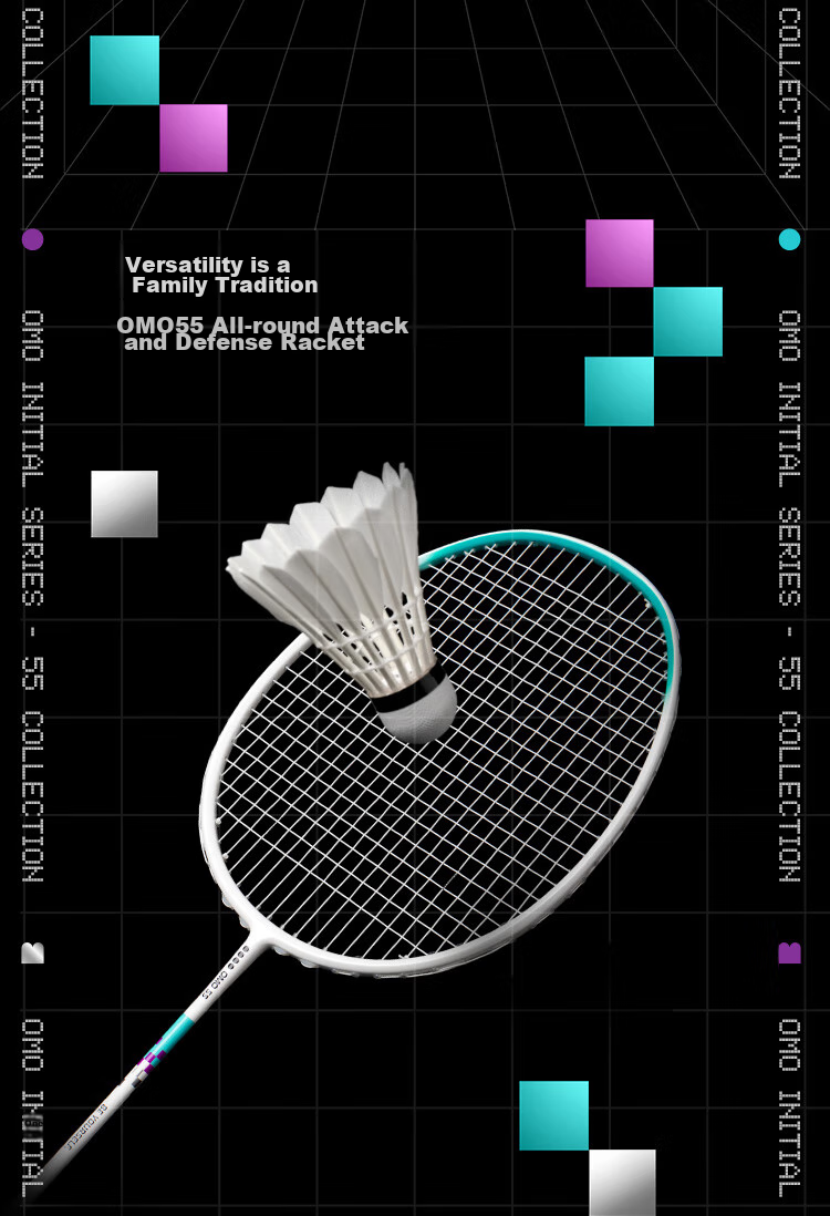 Dooot Badminton Racket, Single Racket OMO55, Ultra-Light 4U, Full Carbon Fiber, Durable, Adult Professional Training Racket 1