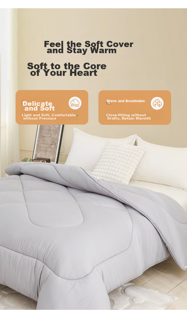 CROWN Comforter for Spring And Autumn, Air Conditioning Quilt for 1.5x2 Meter Bed, Duvet Insert, Dormitory Single Bed All-Season Fiber Cotton Quilt, 3.5 Jin Weight 5