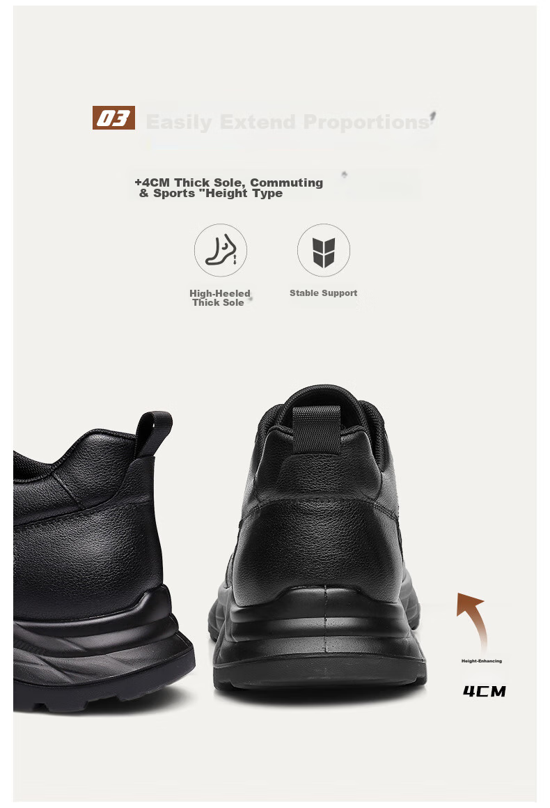 Qiangren Business Casual Shoes, Breathable And Comfortable Top-Grain Leather Men's Shoes, Simple Commuter Style for Men, JDA73227, Black, Size 41 6