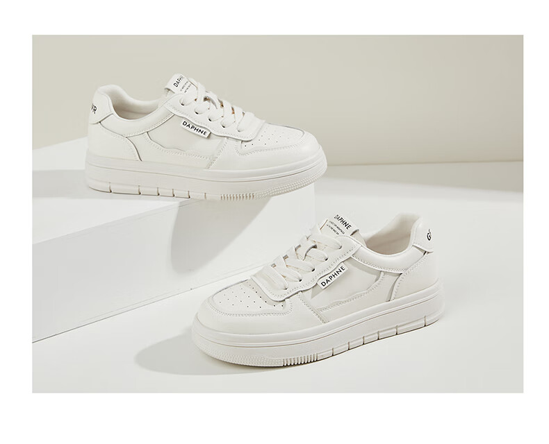 DAPHNE Low-Top Sneakers for Women, Thick-Soled Casual Sports Shoes with Soft Soles, Lightweight Versatile Women's Shoes 4623101076 Black 34 20