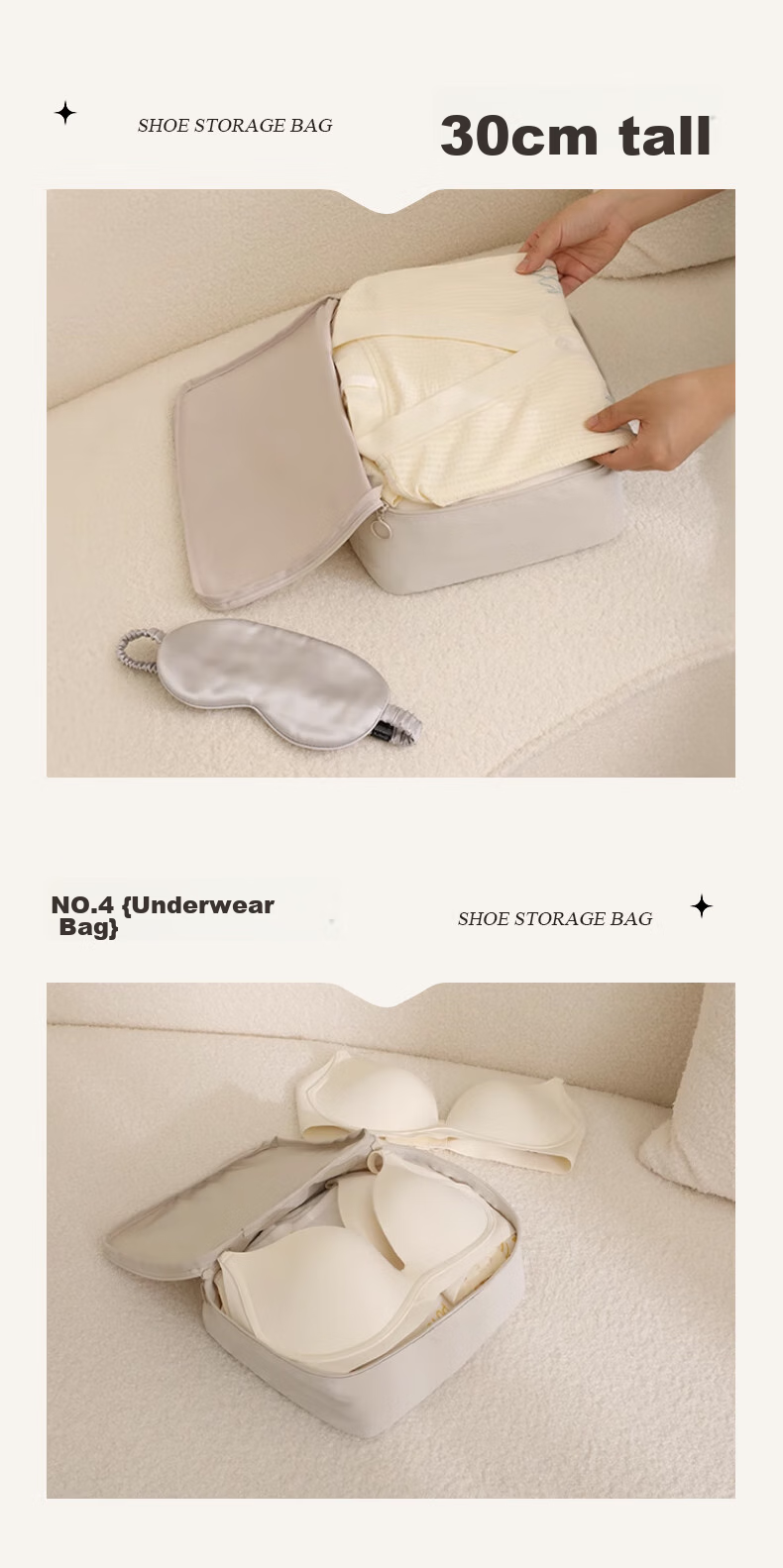Baicaoyuan Travel Storage Bag, Luggage Organizer, Convenient Travel Suitcase, Business Trip Clothing Storage, Sorting Bag, Blue 8