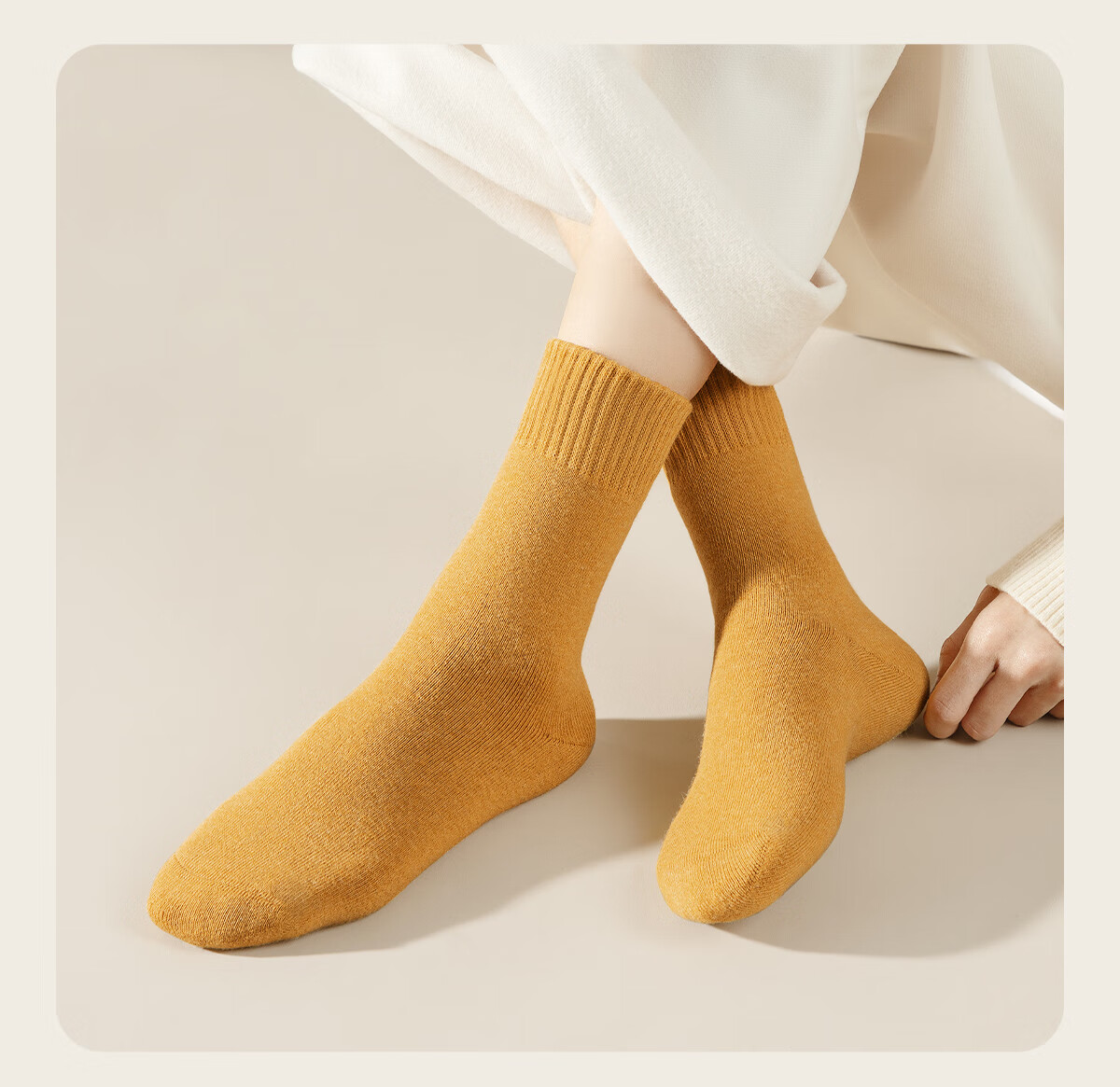 BADIGAO Disposable Socks for Men And Women, Daily Wear Fleece-Lined Mid-Calf Socks, Versatile for Autumn And Winter Travel, No-Wash Odor-Resistant 18