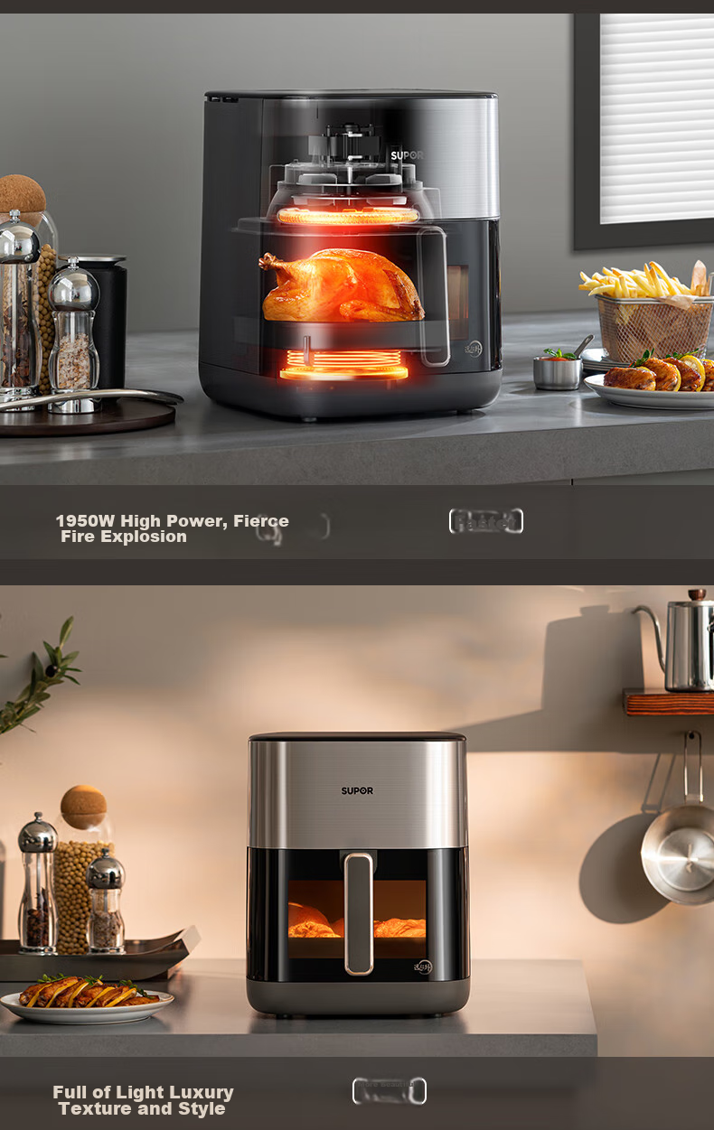 SUPOR Air Fryer, Steamer And Roaster All-In 6L Multi-Functional Automatic All-In Machine for Home Use with Visible Touch Control, Air Circulation, No-Flip Design, Large Capacity Steam Tender Frying KD60D830A 22