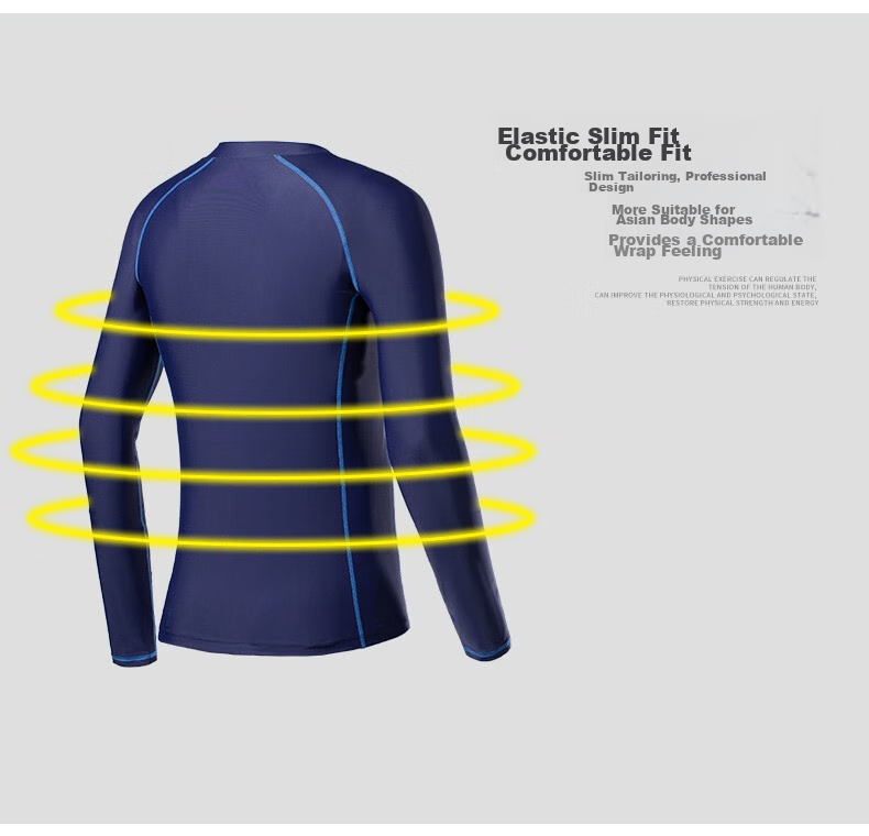 Hosa Men's Long-Sleeve Swimsuit Beach Swimwear Vacation Diving Surfing Suit Black Top M 4