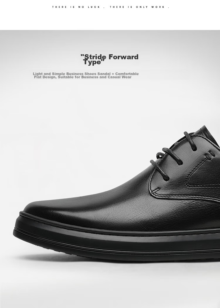 Goldlion Men's Shoes, Stylish Leather Business Shoes, Comfortable Lace-Up Casual Leather Shoes, 50823026501A-Black, Size 40 5