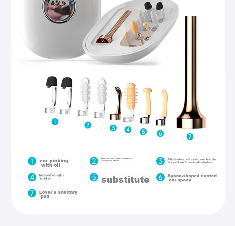 Bebird Visual Ear Pick Cleaning Kit, Home 30S Hummingbird Multifunctional High-Definition Endoscope Ear Spoo 17