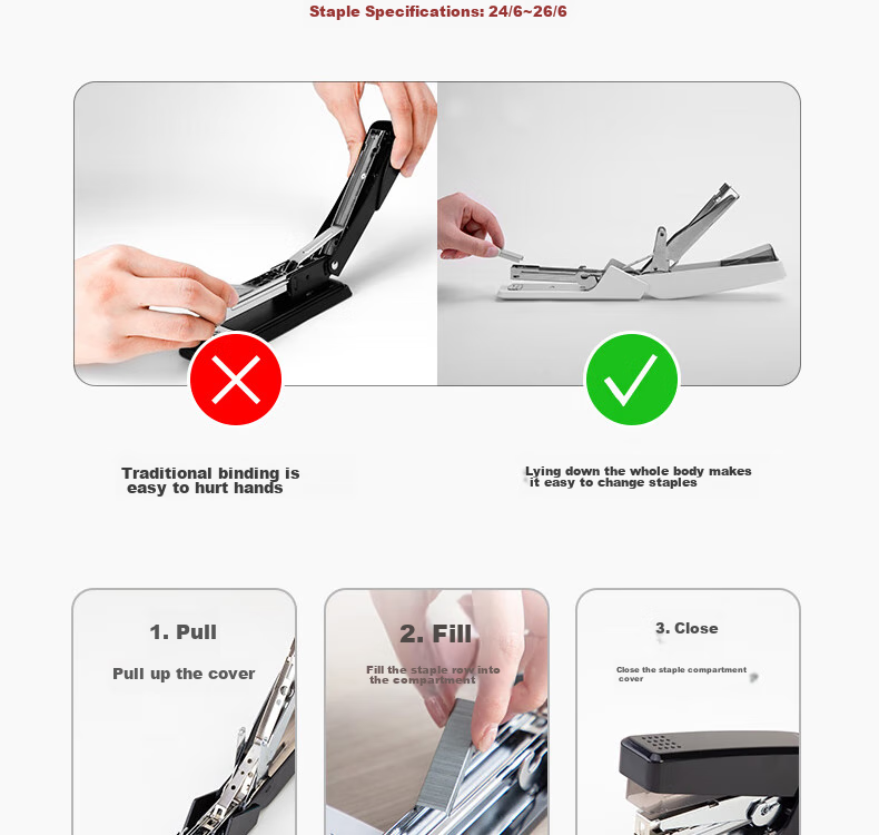 Deli (Deli) Efficient Single-Finger Press Low-Effort Stapler, Compatible with #12 Staples, Holds 150 Staples, Office Supplies, Black 0468 7