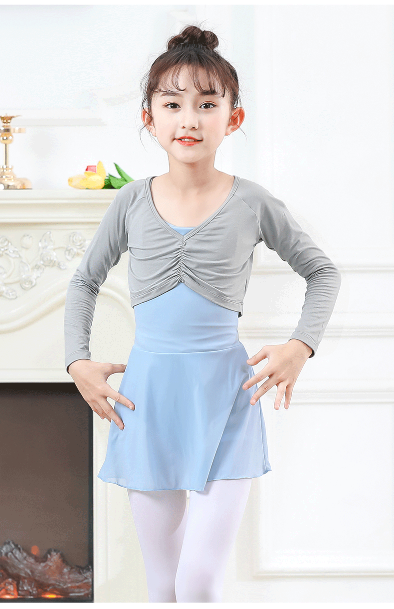 Zhiyouban Children's Outer Dance Shawl, Ballet Practice Top, Shoulder-Protecting Cover-Up for Girls' Dance Classes, Thin Vest, Pink 3