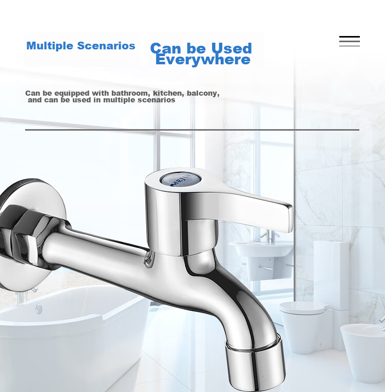 MEJUE Extended Mop Sink Faucet, Copper, Mop Sink Tap, Ceramic Valve Core Quick-Open Extended, Faucet Z-016441 9