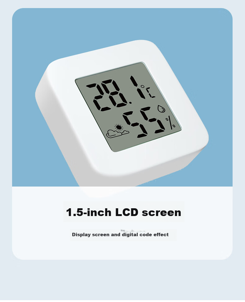 Muboshi Indoor Thermometer Hygrometer High Precision Smart Digital Hygrometer with Clock for Home Wall-Mounted Or Freestanding Use 17