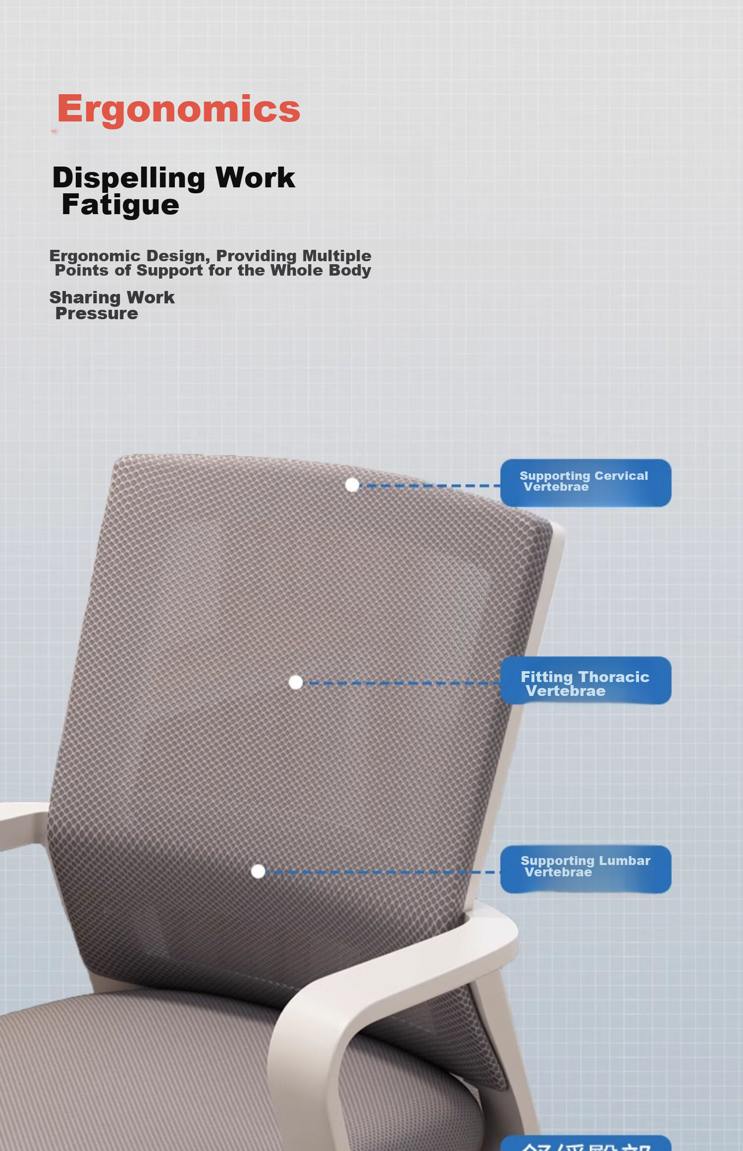 Chibailun Computer Chair, Conference Office Chair, Home Student Study Chair, Dormitory Chair with Backrest, Bow-Shaped Chair, Ergonomic Chair 10
