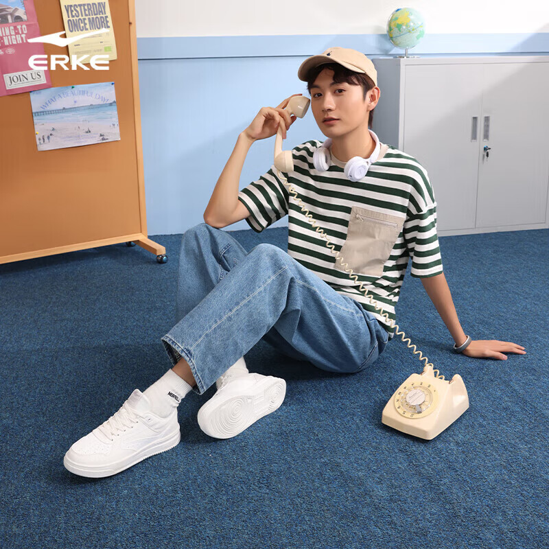 ERKE Men's Sneakers, Summer New Style Breathable Versatile Casual Shoes, Thick-Soled Comfortable Athletic Shoes | Wanku 2.0