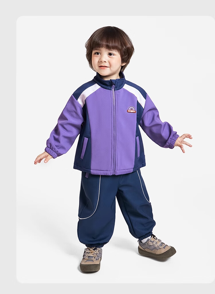 Ciciibear Fleece-Lined Boys' Sweatshirt Set, Children's Autumn And Winter Cardigan, Baby Casual Stylish Sportswear, Cool And Trendy 5