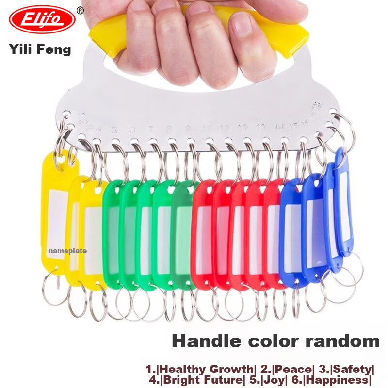 Elifo Key Ring, Landlord Key Tray Management Numbered Key Storage Organizer, Key Chain Organizer with Multiple Hooks, Key Tag Labels, Key Classification Rings And Bracelets