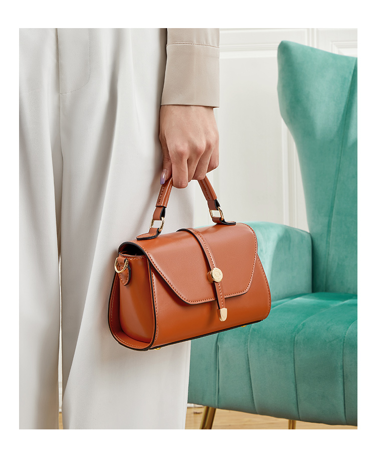 意大利袋鼠(lalpina)包包女包单肩包女神复古风牛皮小手提包ins潮流