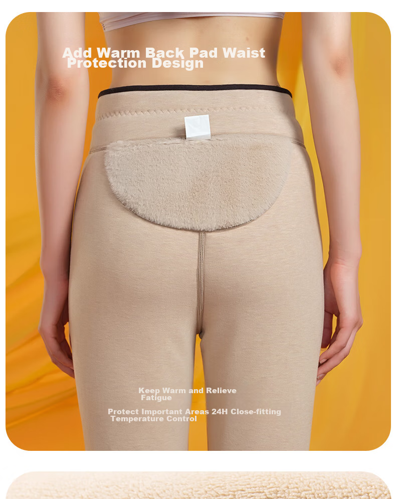 Yiershuang [100% Wool Filling] Women's Thermal Pants, Four-Layer Fleece-Lined Thickened Cotton-Padded Leggings 10
