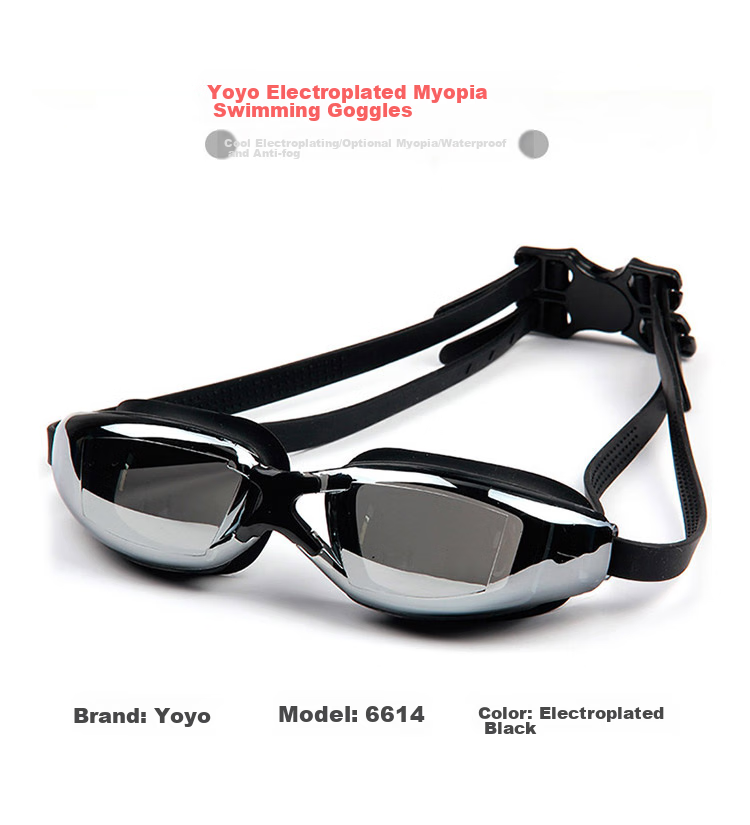 Youyou Swimming Trunks, Goggles, Men's Set, Swim Cap, Five-Piece Flame Set, Z25101, Black with Silver Flame, 3XL Size 4