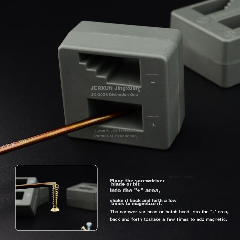 JERXUN Quick Magnetizer Demagnetizer Magnetizing And Demagnetizing Tool Screwdriver Magnetizer Magnetic Charger Screwdriver Bit Magnetizer And Demagnetizer 5