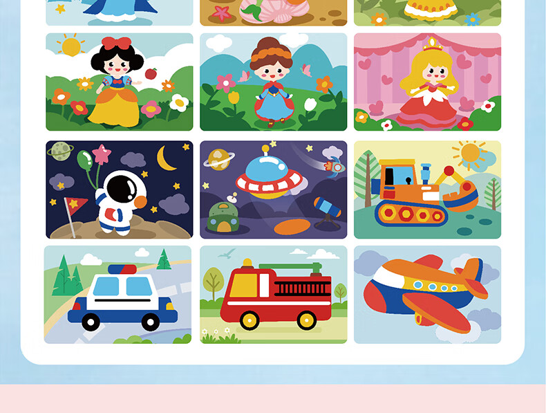 Dayanxiaowa Paw Patrol Children's Sand Art DIY Toy Coloring Painting Set, 12 Colors, Birthday Gift for Boys And Girls 3