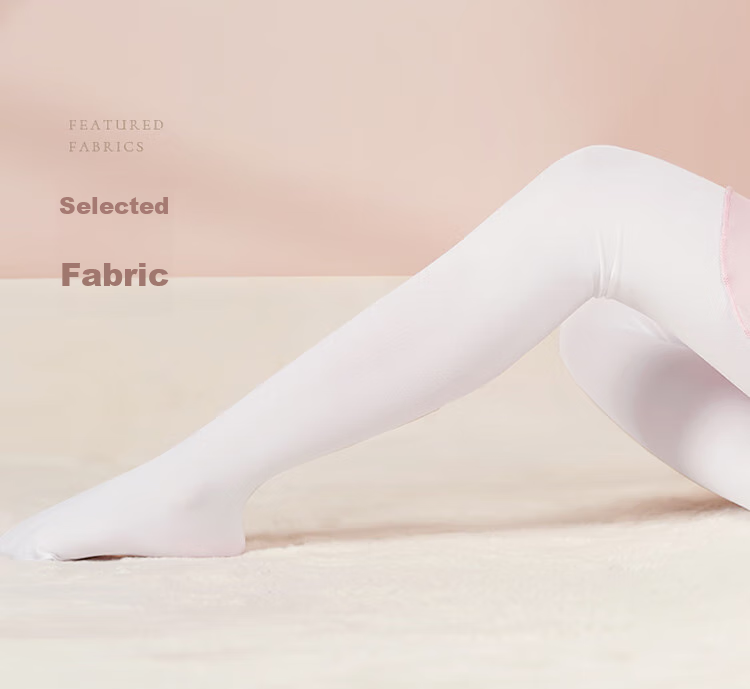 Aiwuge Dance Socks for Children Girls, Moisture-Wicking And Sweat-Absorbing Dance Stockings for Girls, White - Upgraded Triangle Crotch, Size 2XL 4