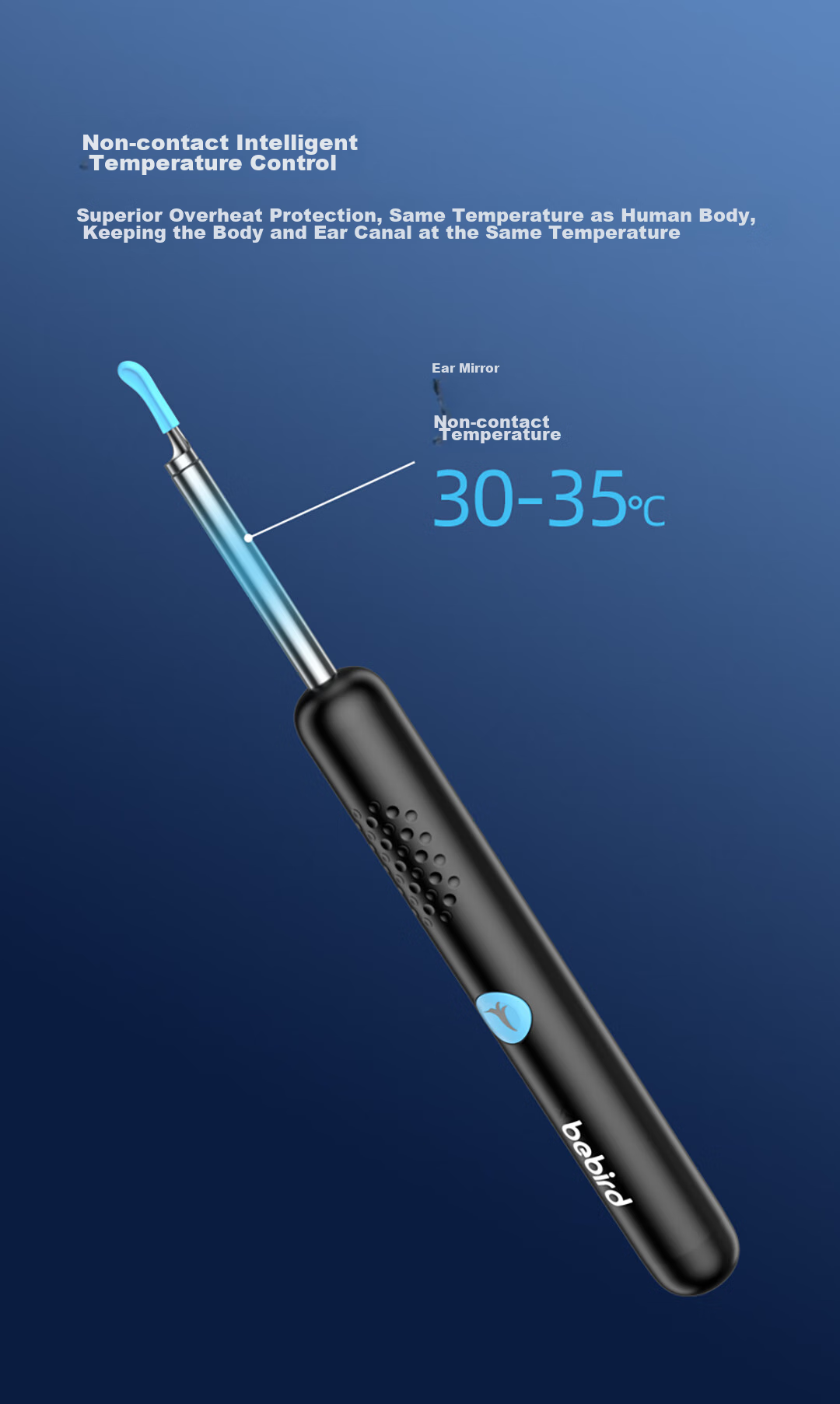 Bebird Visual Ear Pick, Ear Spoon, Ear Cleaning Stick, Hummingbird Ear Cleaning Tool, High-Definition Endoscope, K3 Pro Black 11