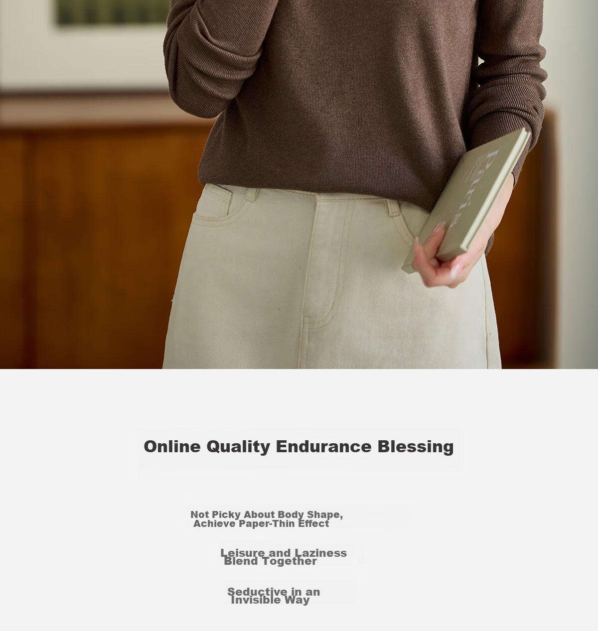 Taxiang Women's Semi-Turtleneck Knit Sweater, Autumn And Winter Inner Layering Solid Color Slim-Fit Pullover Sweater T143Z3040 14