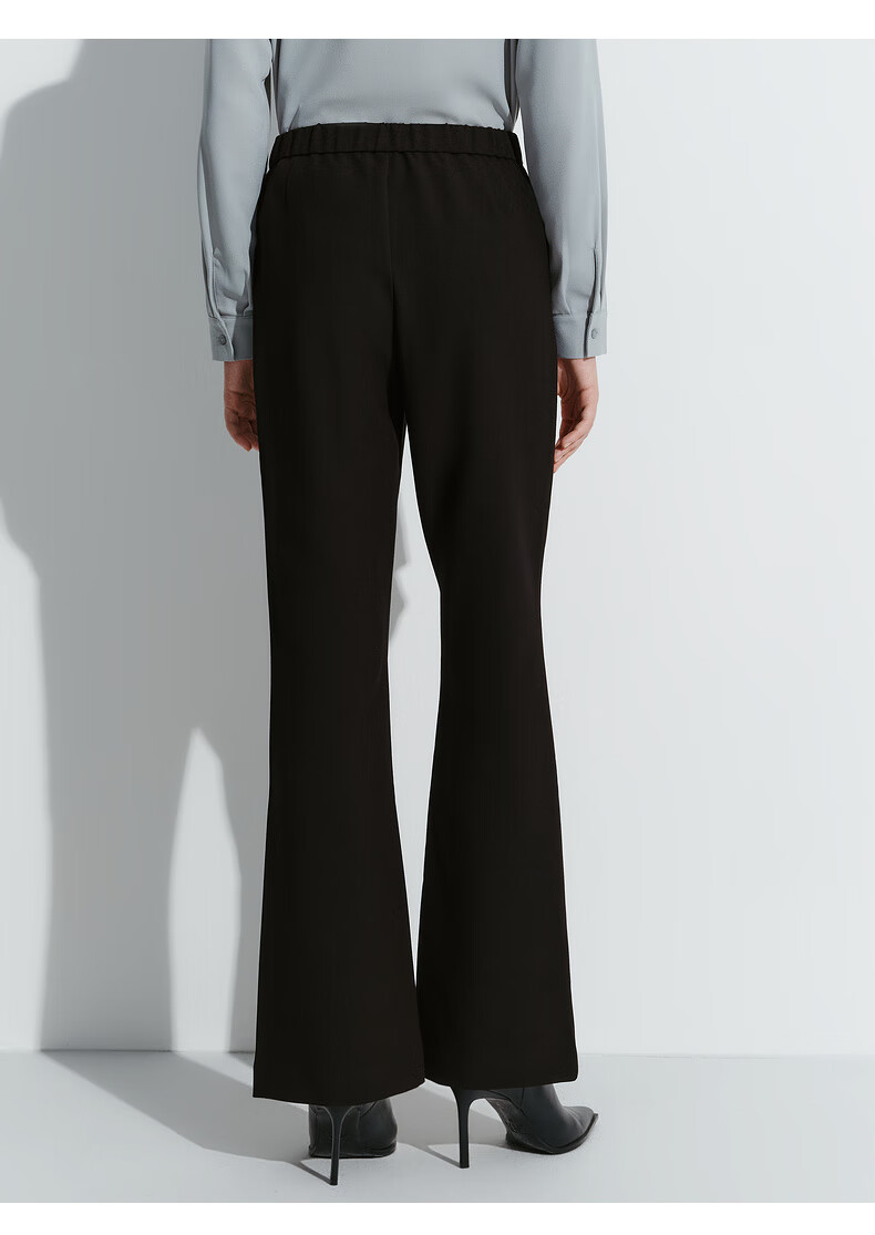 G2000 [Multi-Dimensional Elasticity] Spring And Autumn Mall Matching Soft Comfortable Flared Pants Casual Trousers, Black, Size 38 7