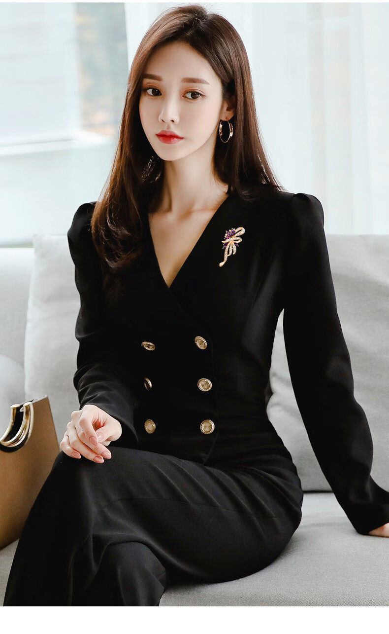 Dijing Chest Pin for Women, Luxury Brooch, Suit Pin, High-End Blazer Pin, Anti-Exposure Accessory, Elegant Clothing Ornament 4