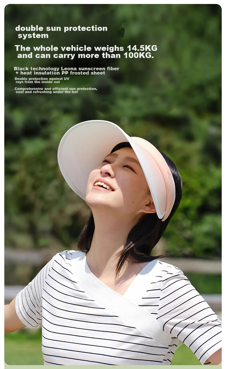 VVC Sun Protection Hat for Women, Sun Visor, UV-Resistant Wide-Brimmed Bucket Hat, Gradient Gray 5