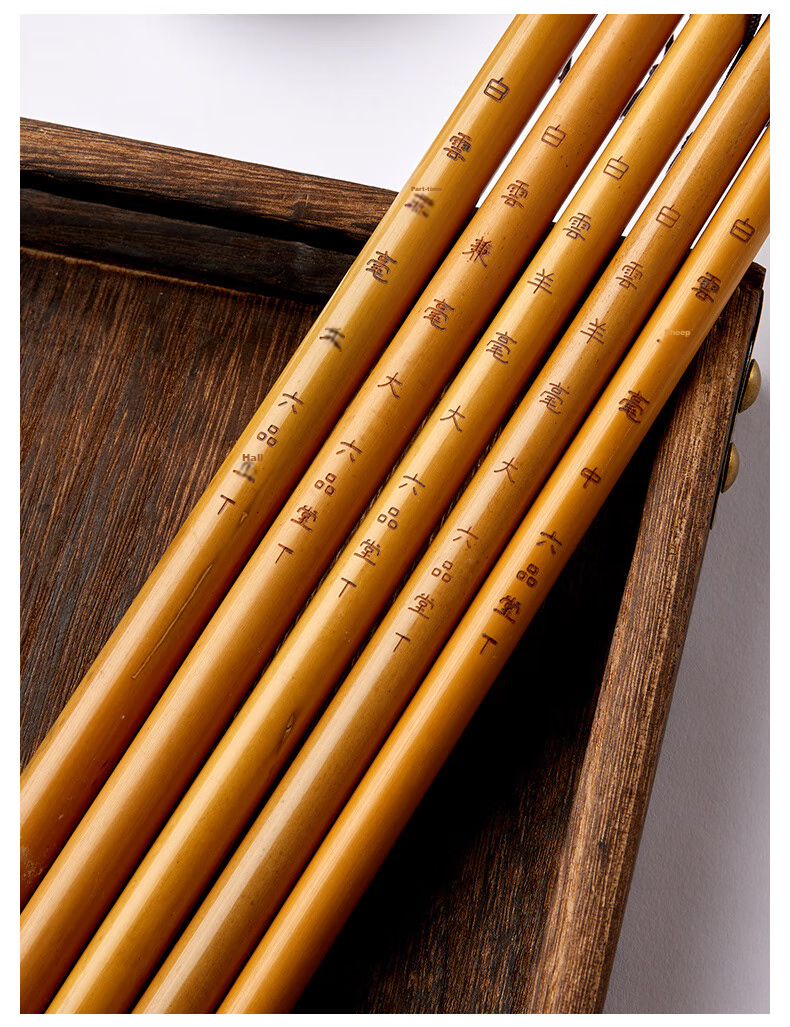 Liupinshuyuan Mixed Hair Calligraphy Brush Set for Beginners' Chinese Calligraphy And Painting - Small Regular Script, Medium Regular Script, Large Regular Script, And Running Script [Set of 3 Premium Brushes] 13