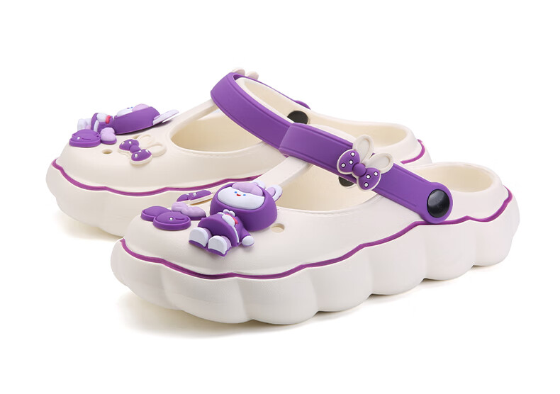 CARTELO Women's Perforated Sandals, Dual-Use Surgical Shoes, Closed-Toe Beach Sandals, Women's Size 11145, Purple, Size 40 22