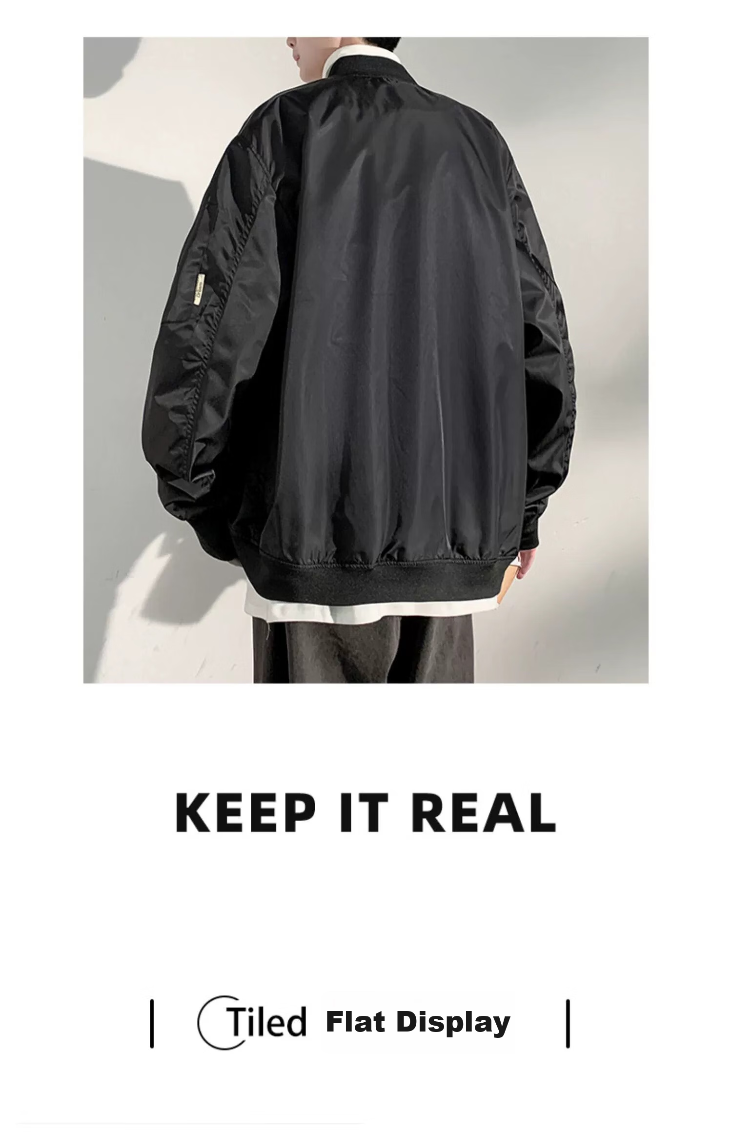 Dingfengbaoluo Outdoor Hiking Windbreaker Jacket for Men, Spring Loose Fit Windproof Casual Coat MYY740 Black Size M 26