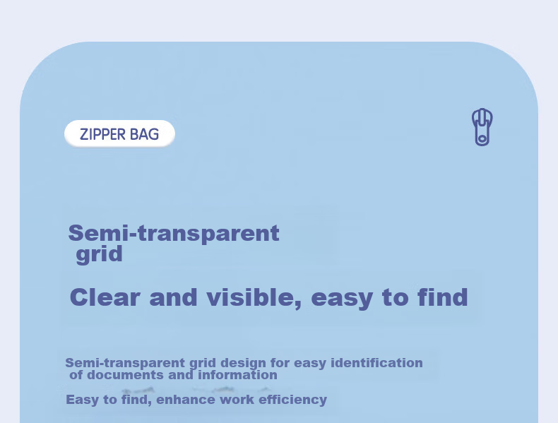 Deli A4 Subject Classification Zipper Pouch Waterproof Pen Holder for School Supplies, Receipt And Exam Paper Storage, Transparent Mesh Document Organizer, Pack of 5, 33124 10