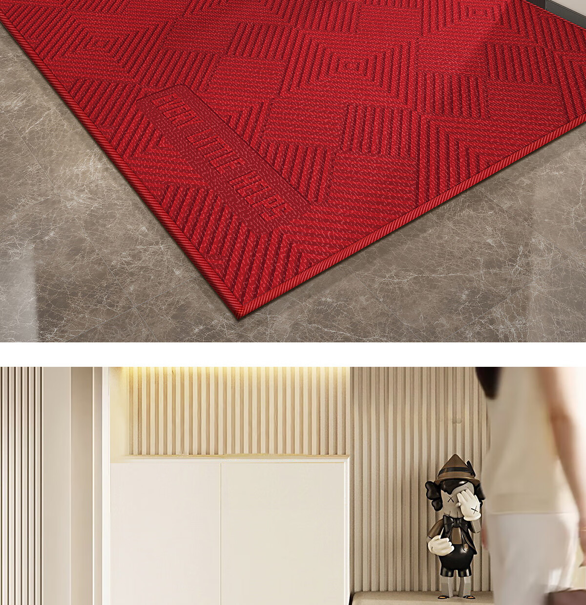 Huaxu Entrance Door Mat, Indoor Doorway Mat, Foyer Entrance Hallway Outdoor Non-Slip Mat - Elegant 80*120CM 16