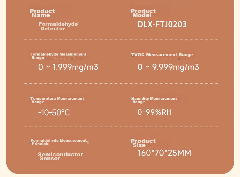 DELIXI ELECTRIC Formaldehyde Detector Indoor Air Quality Monitor Home Formaldehyde Tester Upgraded Version 12