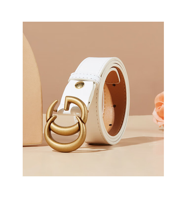 TUCANO Women's Leather Belt, Versatile Korean Style Student Retro Alloy Smooth Buckle Waistband, Birthday And 520 Gift 8
