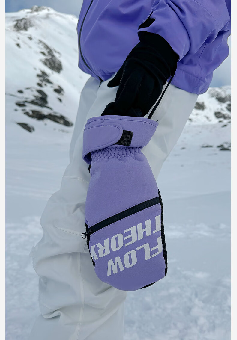 Flow Theory Kevlar Ski Gloves, Windproof, Waterproof, Warm, Wear-Resistant, Professional Single And Double Board Gloves 25