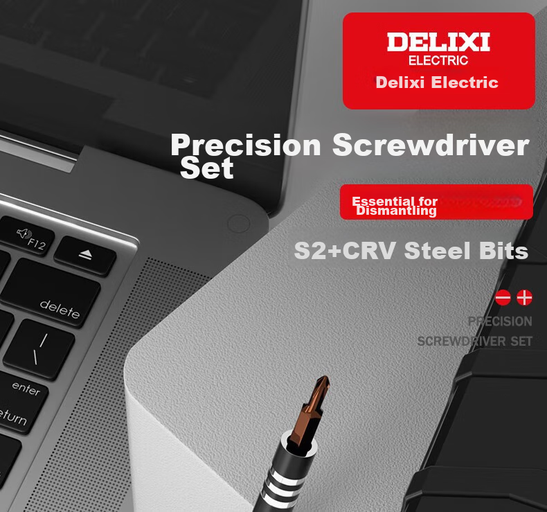 DELIXI ELECTRIC Screwdriver Set, Laptop Disassembly Tools, Complete Precision Set with Phillips, Flathead, Hexagonal And Torx Bits, Multi-Functional 107-I 1