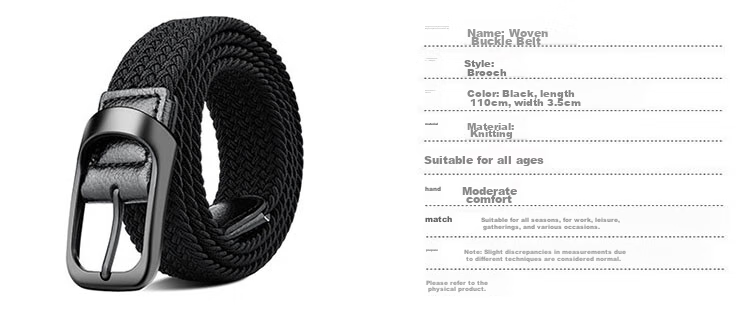HALFEEL No-Hole, No-Drill Woven Belt for Men And Women, Elastic Canvas Belt with Elastic Band, Student Military Training Belt, Father's Day Gift 6