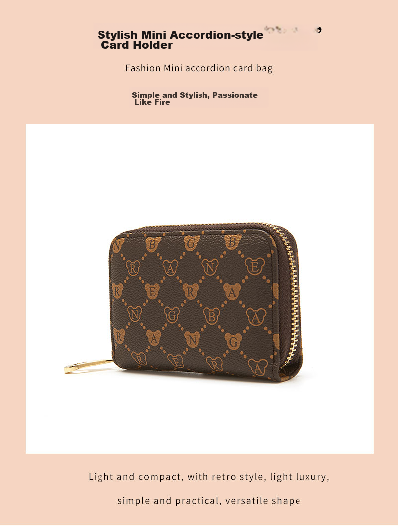 Xiaoxiongyilian Card Holder, Women's Multi-Card Slots, Ultra-Thin, Large Capacity Coin Purse, High-End Compact Card Case, Valentine's Day Gift 1