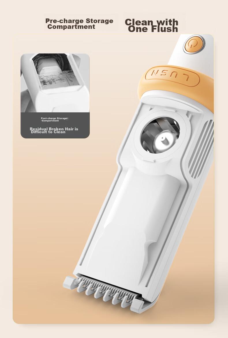 LUSN Baby Hair Clipper, Ultra-quiet, Automatic Hair Suction, for Children And Infants, Specialized Electric Shaver for Trimming Hair 13