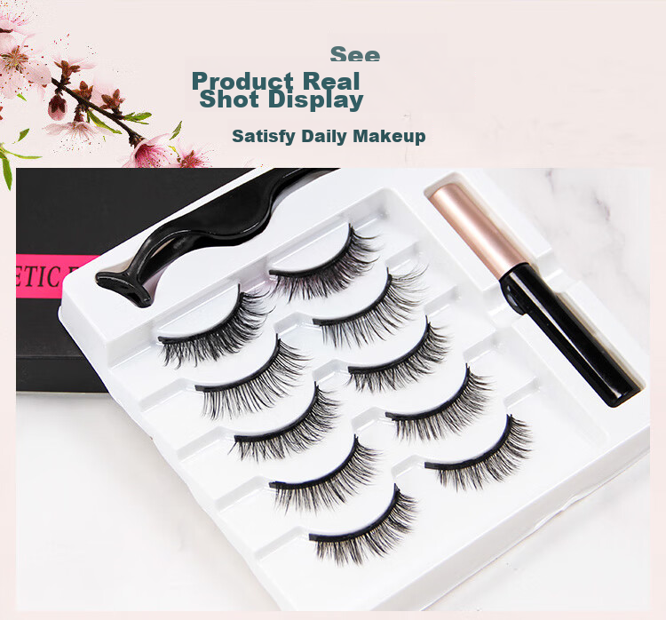 UPLUS Sharpened 3D Natural Dense False Eyelashes, One-Piece Style, 3 Pairs, 04 Full-Length Eyelashes, Hard Stem, Cosplay Stage Makeup 17