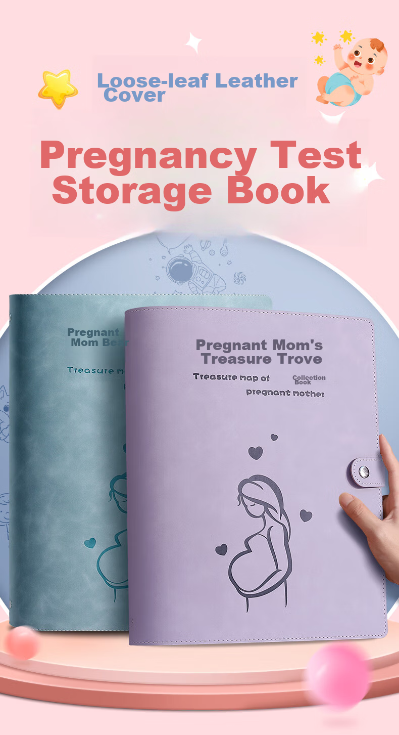 SIMAA Pregnancy Check-Up Organizer A4 A5 Prenatal Report Folder Document Storage Bag Pregnancy Loose-Leaf Record File Portable Ultrasound Examination File Folder Lavender Purple 1