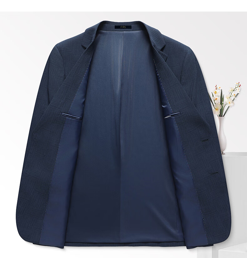FIRS Men's Suit, Slim Fit Spring And Autumn Style, Business Casual Elastic Blazer for Young Men, Professional Outerwear Jacket, Suit Coat 5