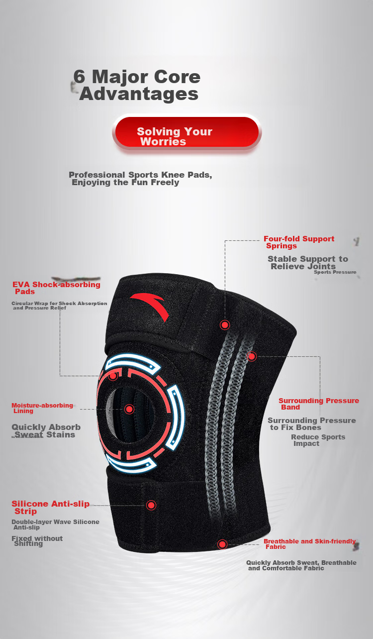 ANTA Knee Pads for Sports, Professional Running, Hiking, Meniscus Protection, Badminton, Basketball, Soccer, Cycling, Jump Rope, Knee Joint Protection Gear 3